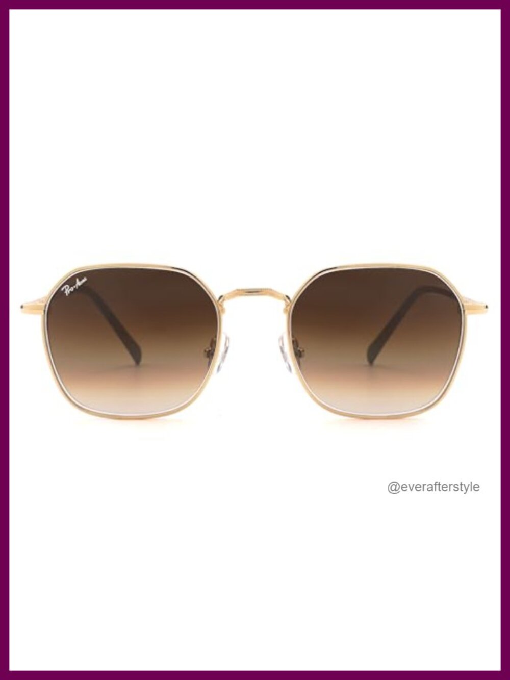 Hexagonal Sunglasses with Real Glass Lens and UV400 Protection for Women and Men